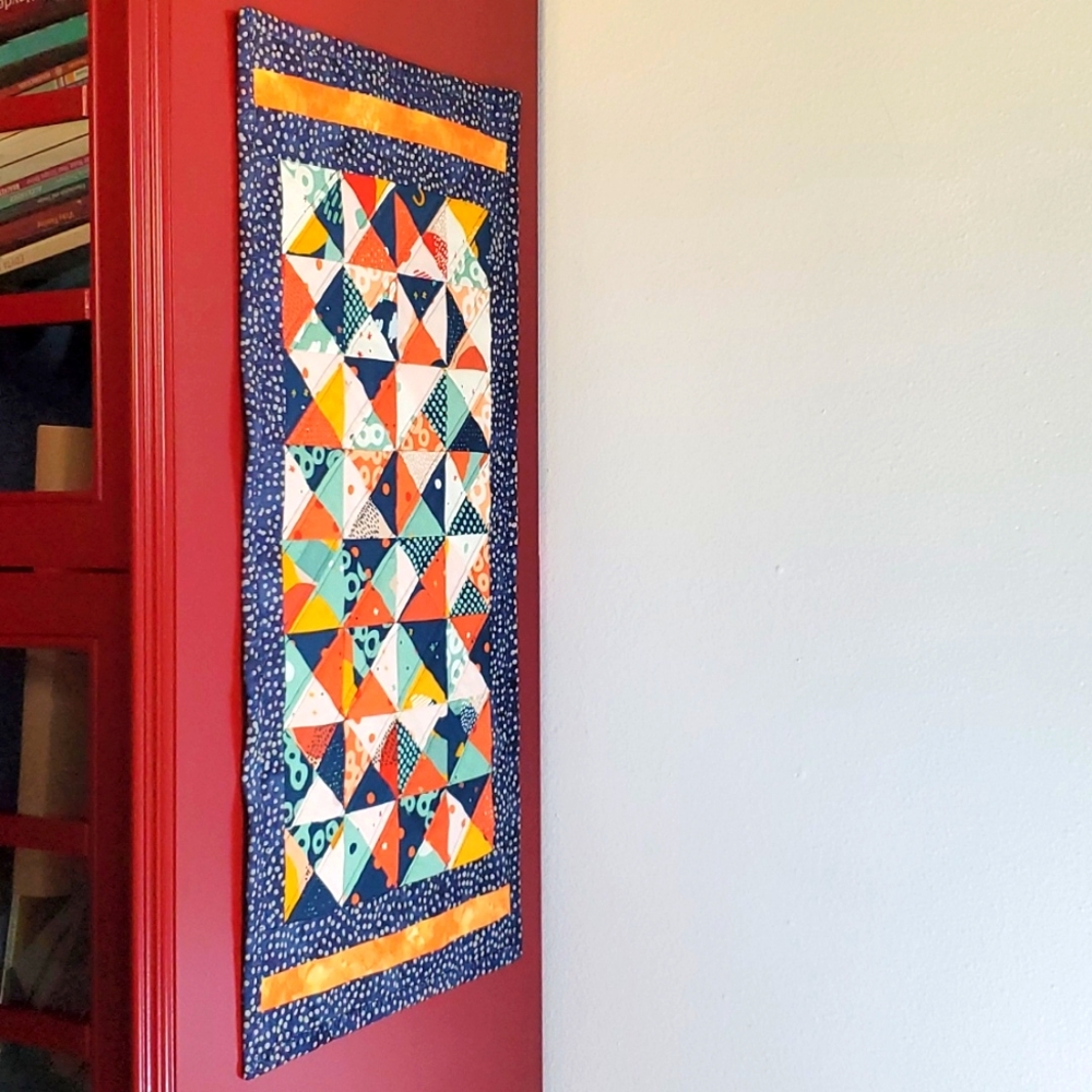 Homemade quilted table runner